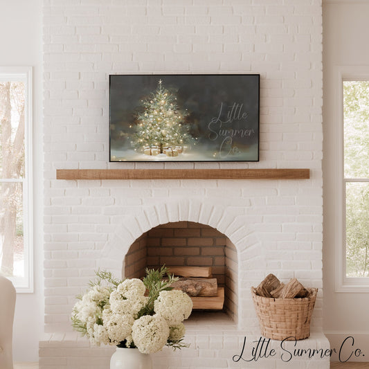 Christmas Tree Gifts Frame TV Art displayed on a TV