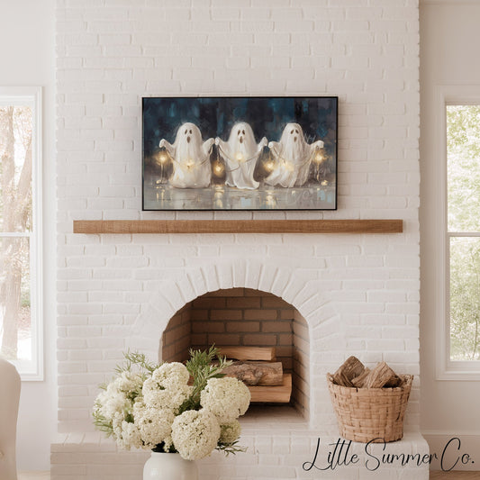 Ghost Lanterns Frame TV Art displayed on a TV