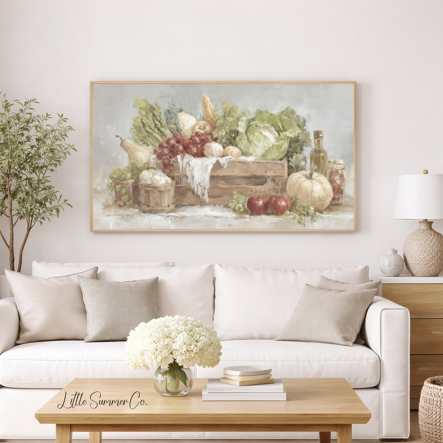 Farm Produce Crate Frame TV Art displayed on a TV