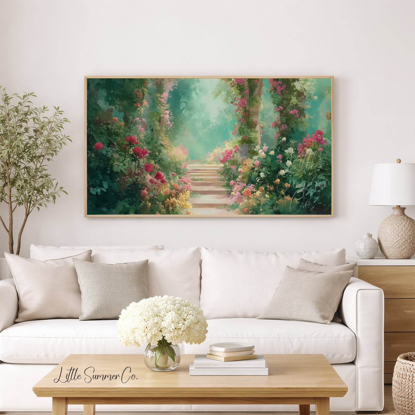 Garden Path Frame TV Art displayed on a TV