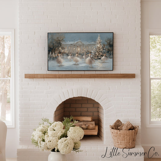 Ballet Christmas Tree Frame TV Art displayed on a TV