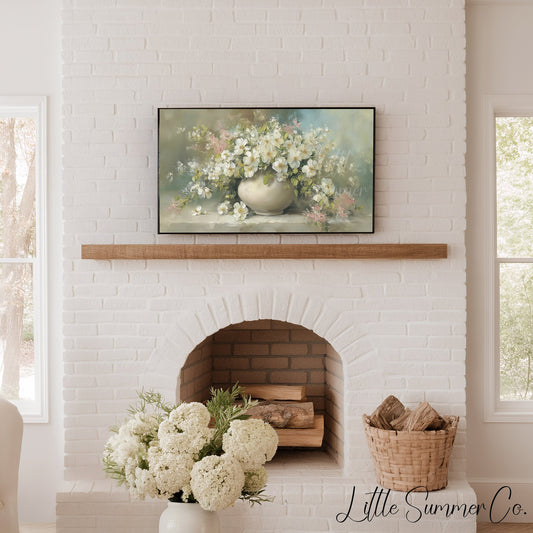 Blossom Vase Bouquet Frame TV Art displayed on a TV