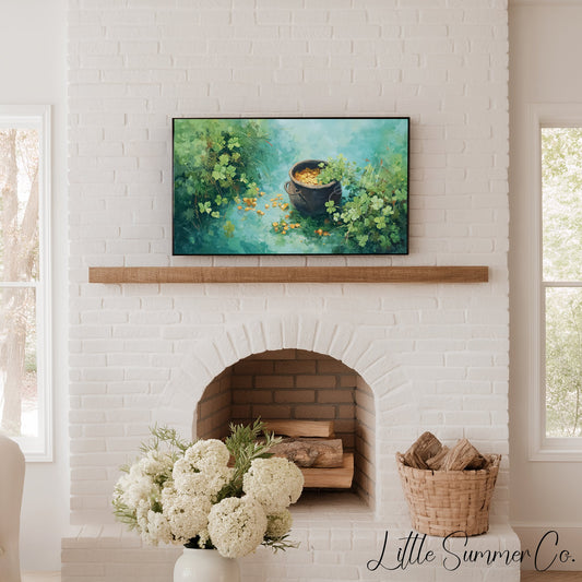 Pot Of Gold Frame TV Art displayed on a TV