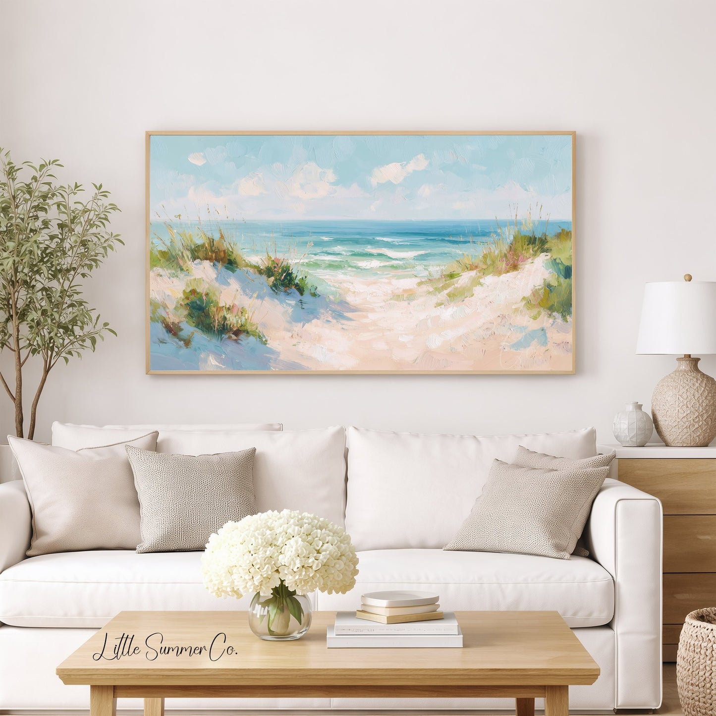 Beach Dunes Frame TV Art displayed on a TV