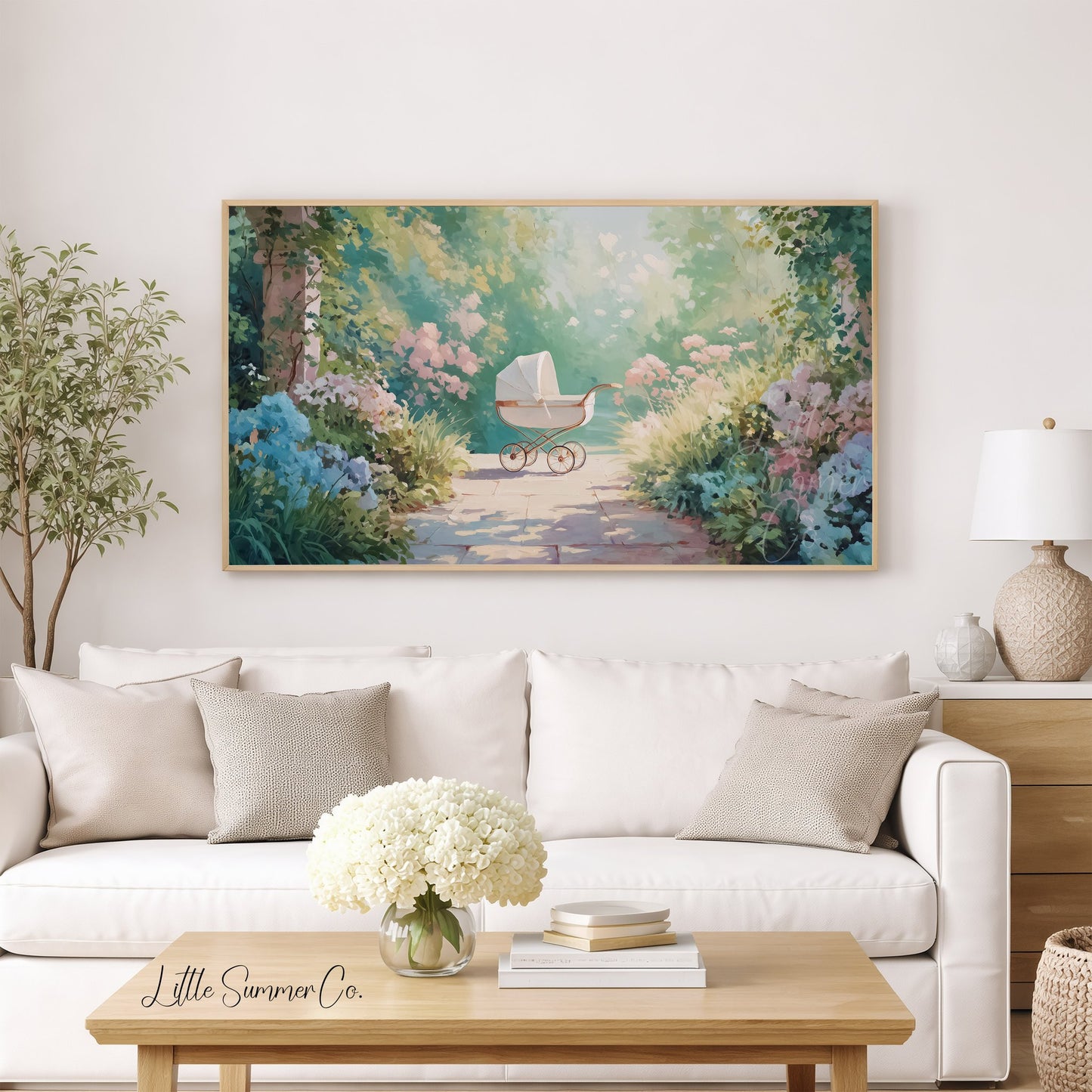 Baby Carriage Frame TV Art displayed on a TV