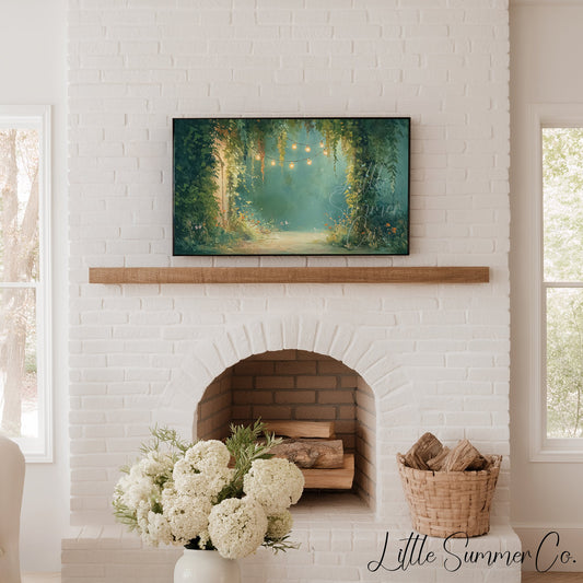 Garden Lights Frame TV Art displayed on a TV
