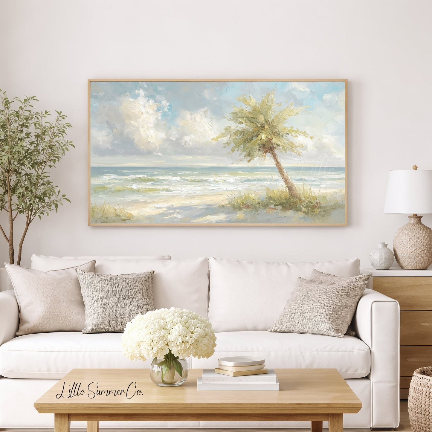 Palm Beach Frame TV Art displayed on a TV