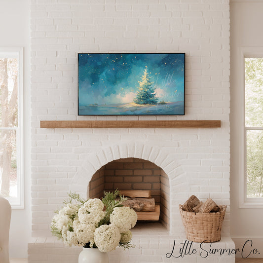 Winter Tree Frame TV Art displayed on a TV