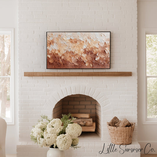 Warm Earth Ombre Frame TV Art displayed on a TV