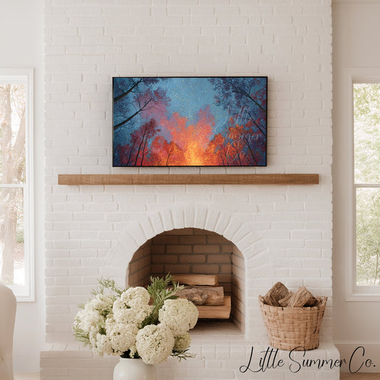 Autumn Canopy Frame TV Art displayed on a TV