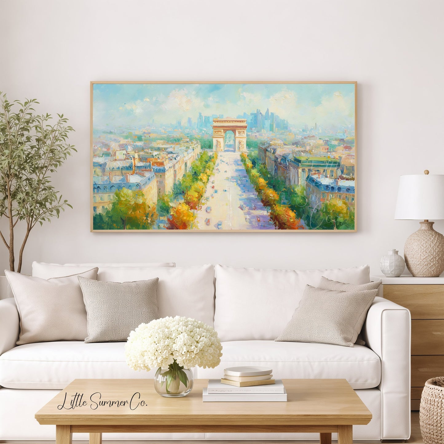 Arc de Triomphe Paris Frame TV Art displayed on a TV