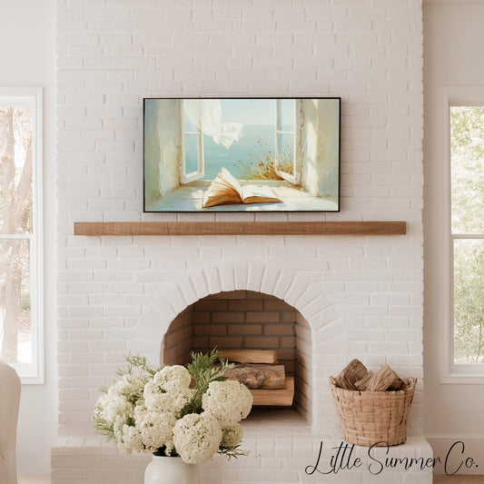 Open Book Frame TV Art displayed on a TV