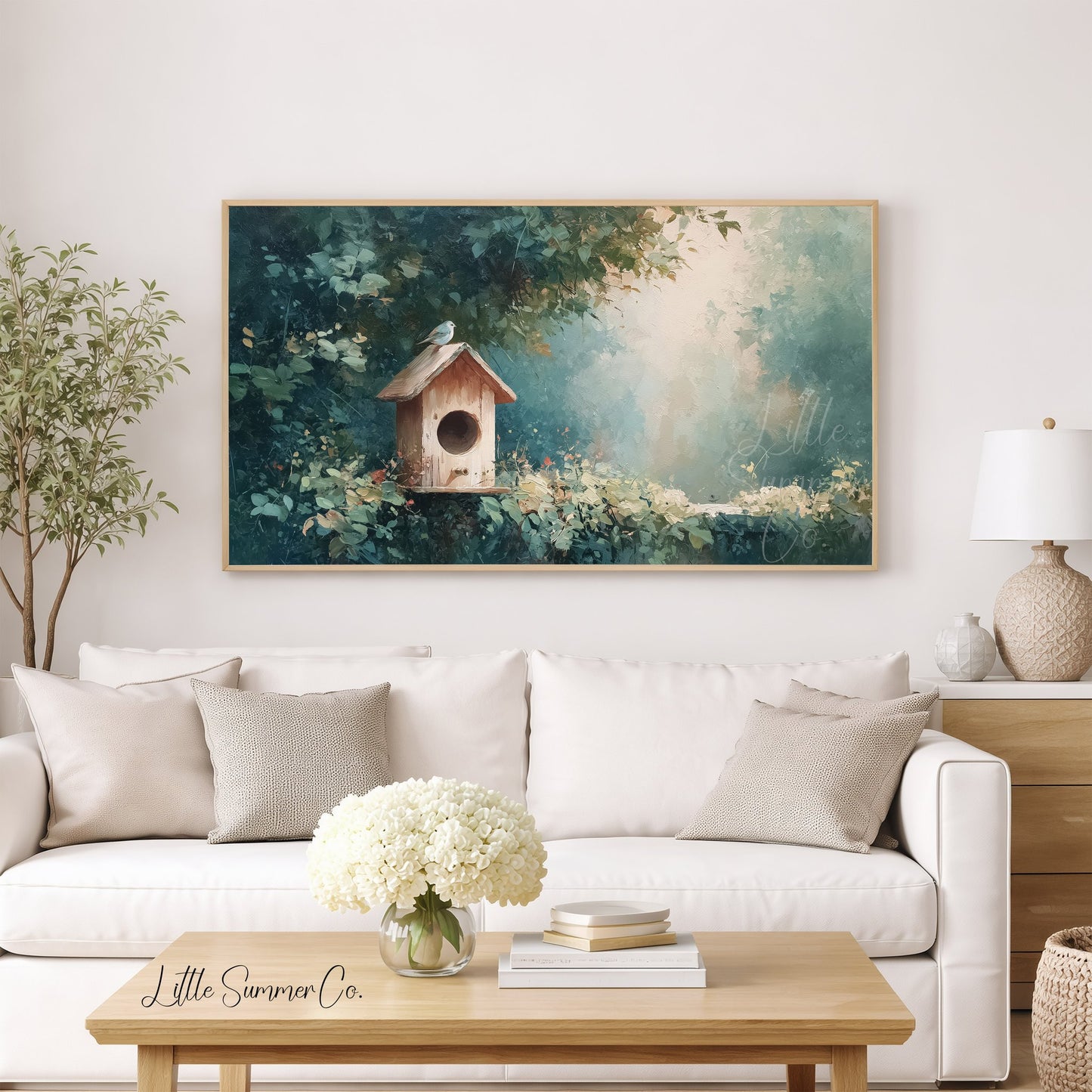 Birdhouse Frame TV Art displayed on a TV