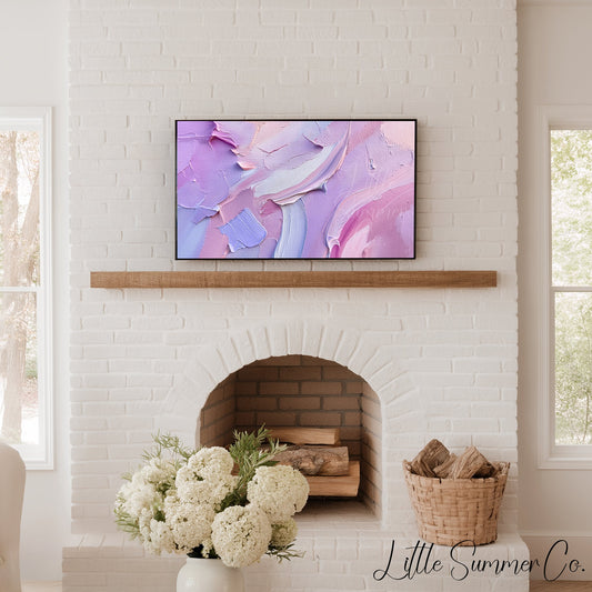 Lavender Pink Frame TV Art displayed on a TV