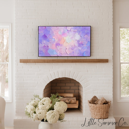 Violet Rose Frame TV Art displayed on a TV