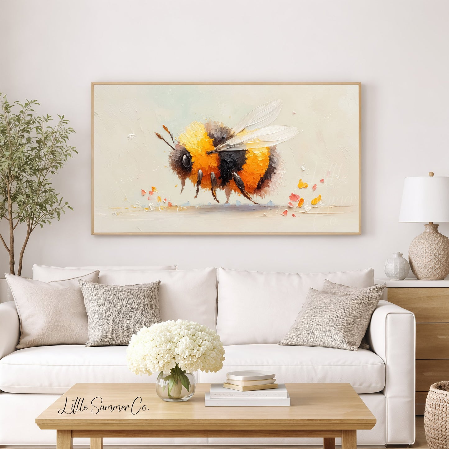 Bumblebee Frame TV Art displayed on a TV