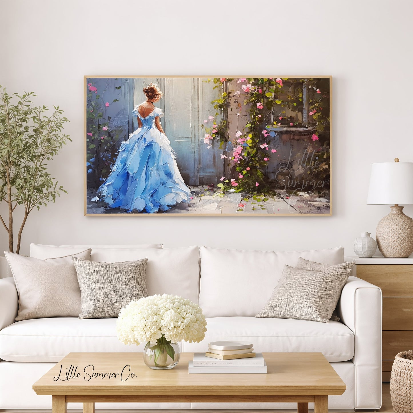 Fairy Tale Princess Frame TV Art displayed on a TV