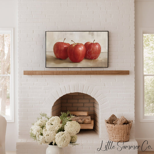 Red Apples Frame TV Art displayed on a TV