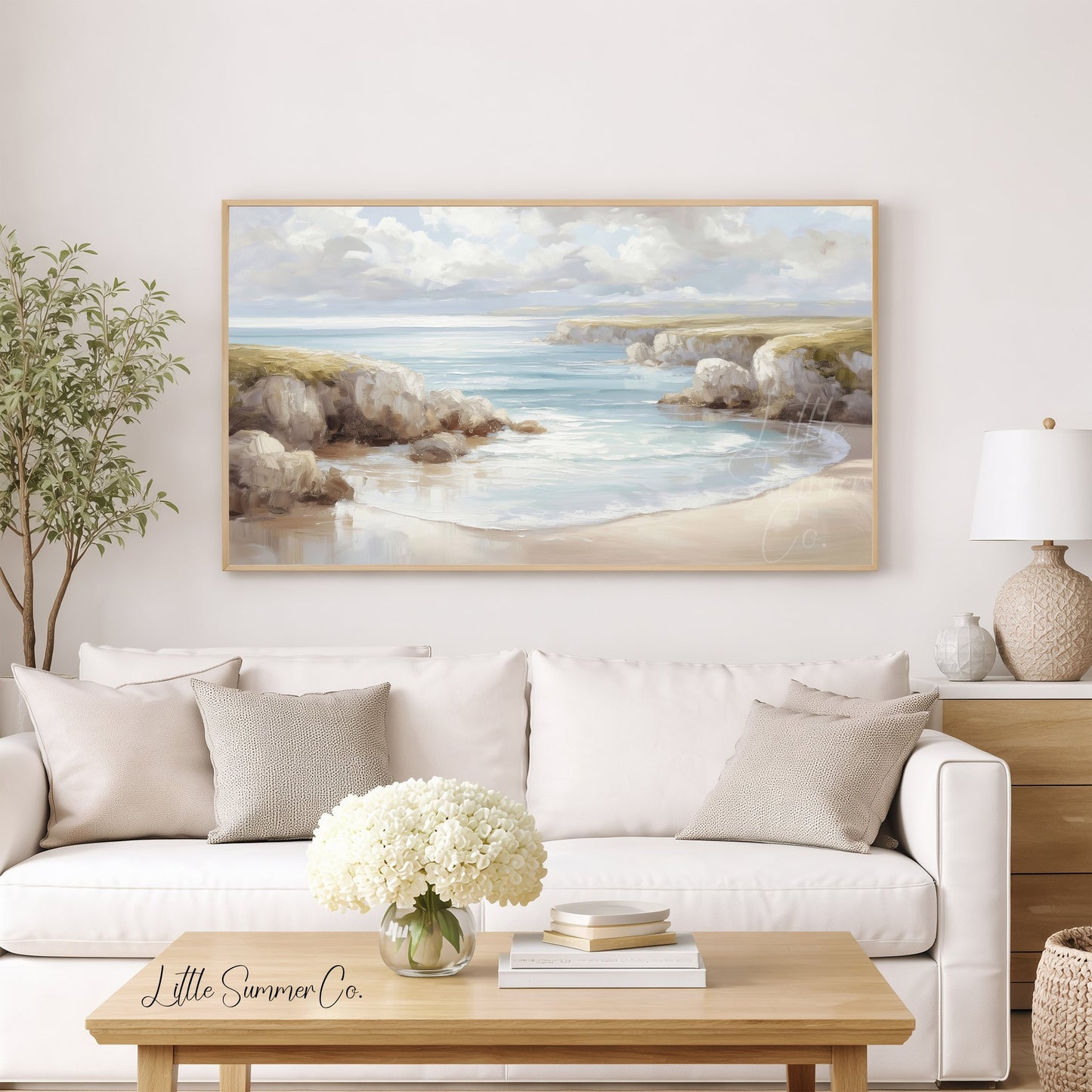 Rocky Cove Frame TV Art displayed on a TV