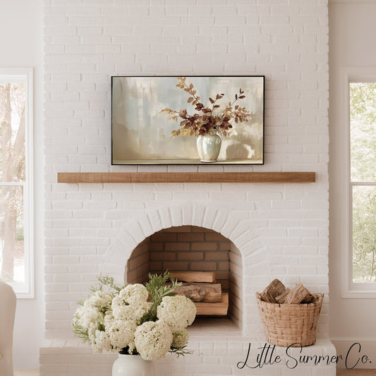 Autumn Branch Vase Frame TV Art displayed on a TV