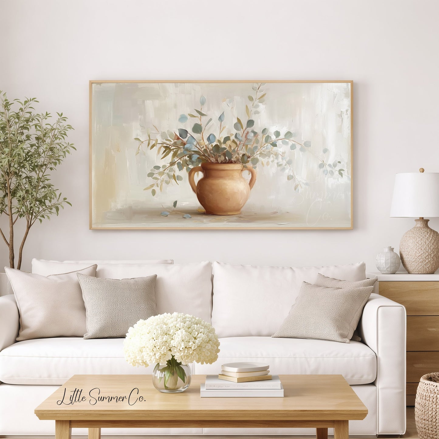 Branches In Vase Frame TV Art displayed on a TV