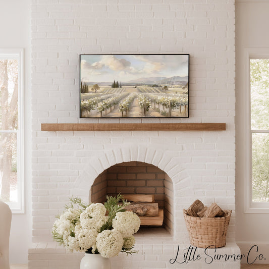 Vineyard Rows Frame TV Art displayed on a TV