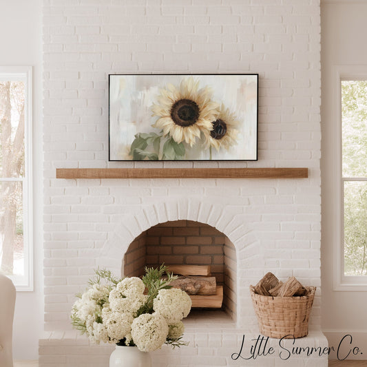 Sunflower Pair Frame TV Art displayed on a TV