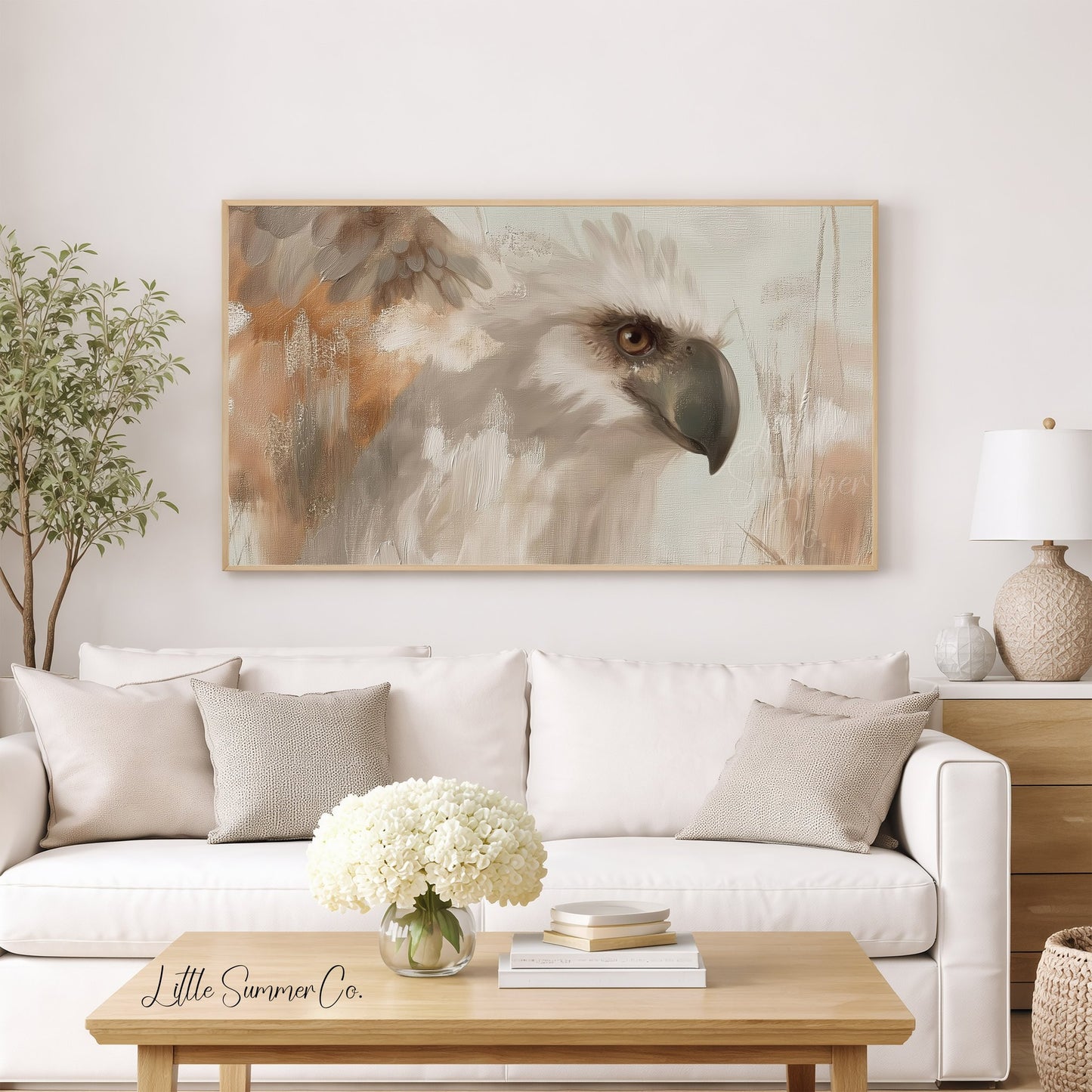 White Eagle Frame TV Art displayed on a TV