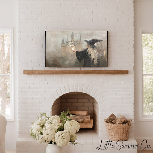 Witch Castle Spell Frame TV Art displayed on a TV