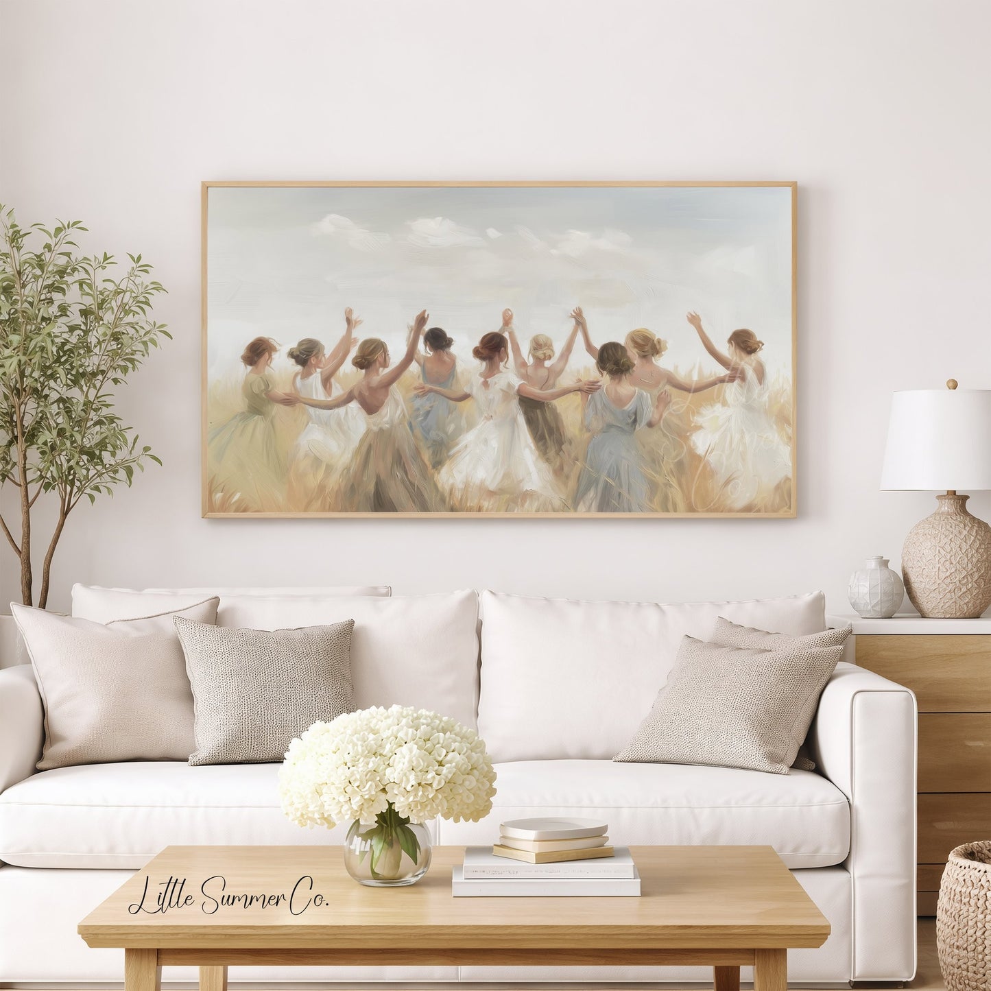 Girls Field Dance Frame TV Art displayed on a TV