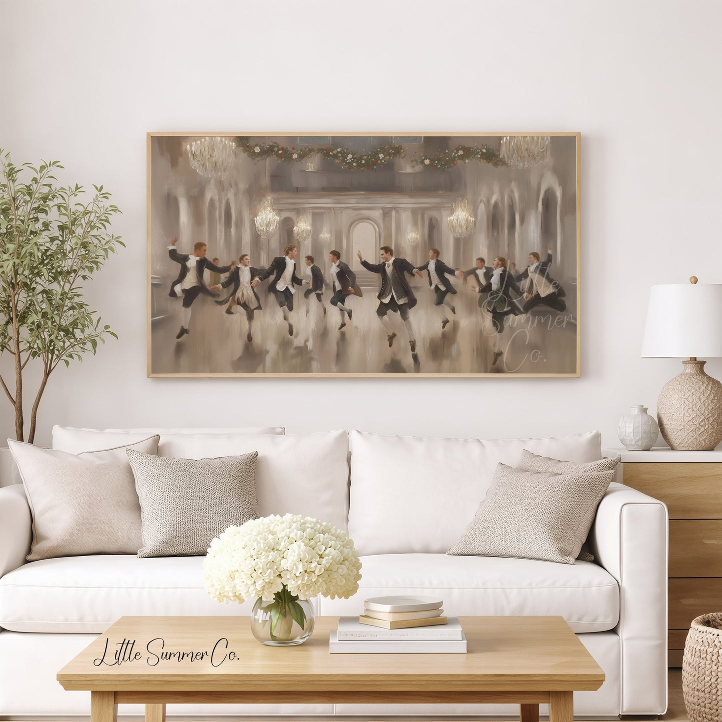 Ten Lords A Leaping Frame TV Art displayed on a TV