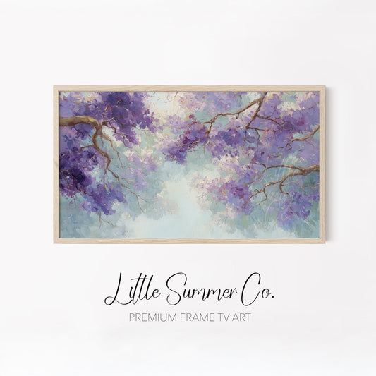 Pastel Blossom Collection Frame TV Art Bundle displayed on a TV