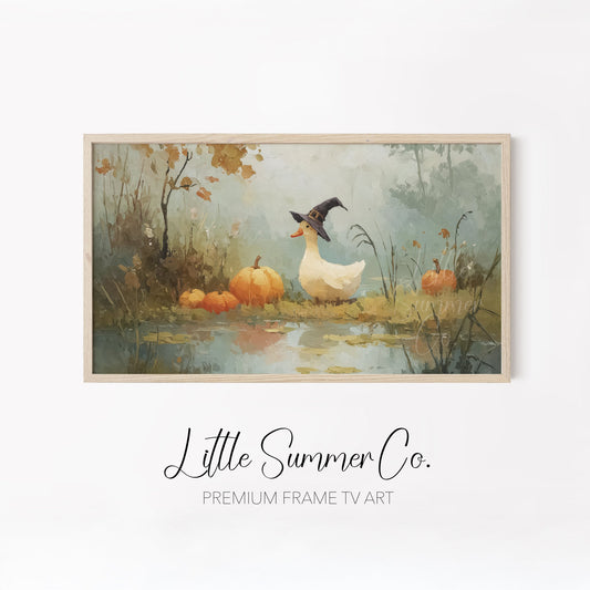 Cute Spooky Creatures Frame TV Art Bundle displayed on a TV