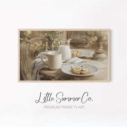Cozy Holiday Home Scenes Frame TV Art Bundle displayed on a TV