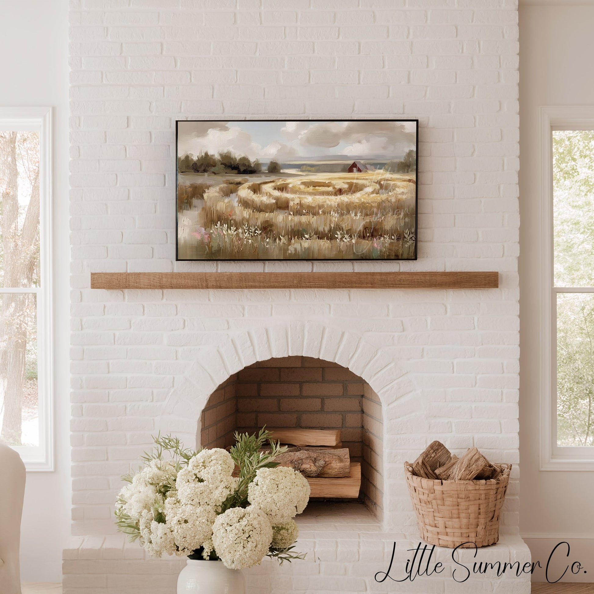 Field Maze Barn Frame TV Art displayed on a TV