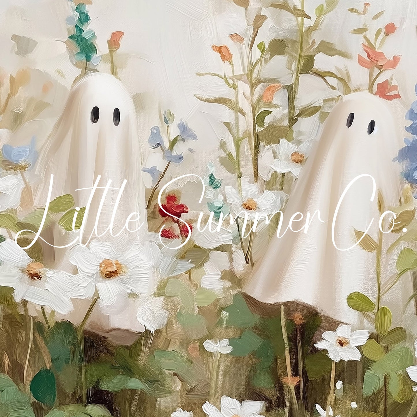 Ghost Flower Garden Frame TV Art displayed on a TV