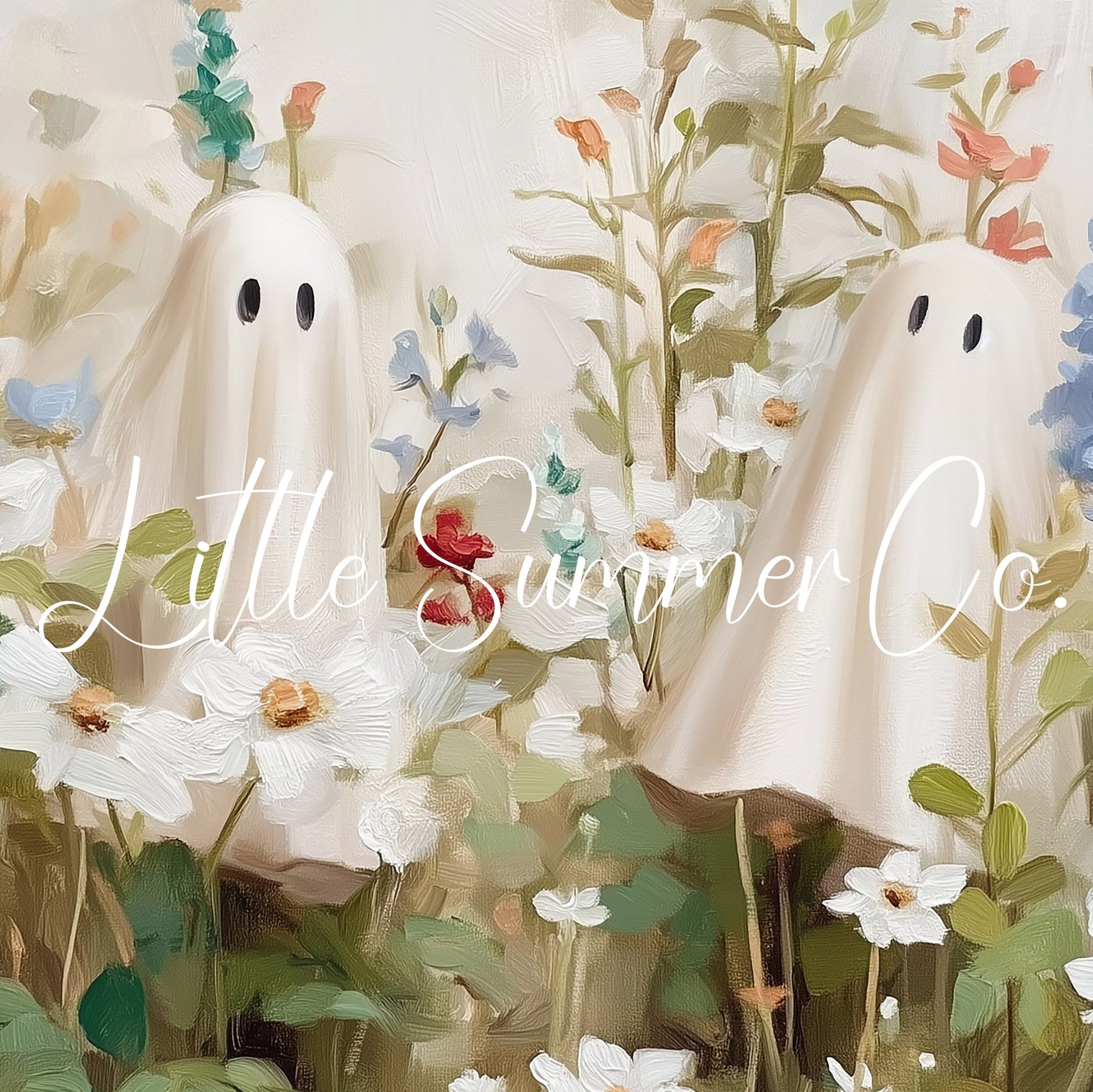 Ghost Flower Garden Frame TV Art displayed on a TV