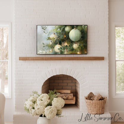 Ornament Branches Frame TV Art displayed on a TV