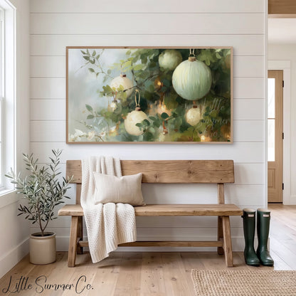 Ornament Branches Frame TV Art displayed on a TV