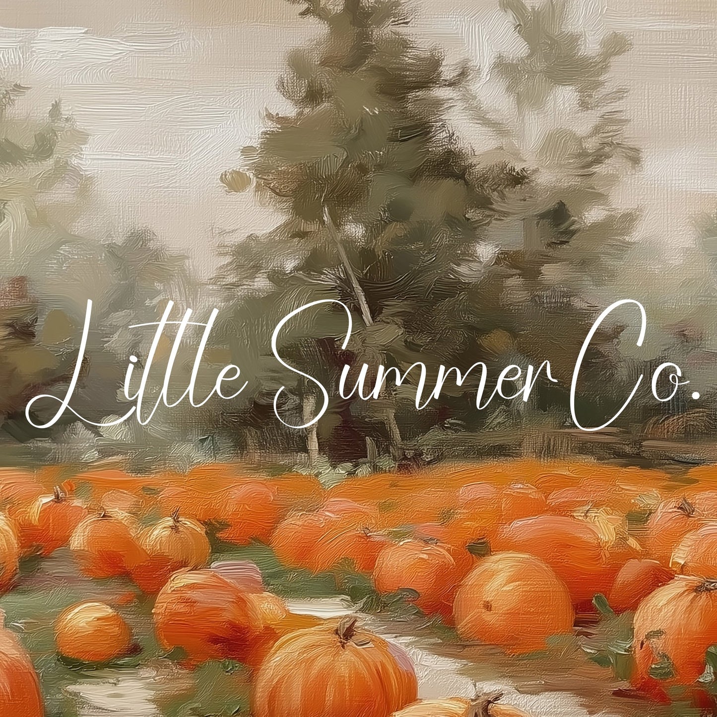 Pumpkin Patch Frame TV Art displayed on a TV