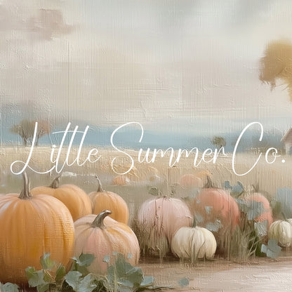 Pumpkin Patch Farmhouse Frame TV Art displayed on a TV