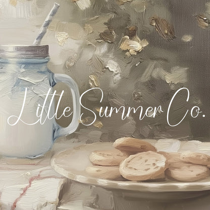 Cookies And Milk Frame TV Art displayed on a TV