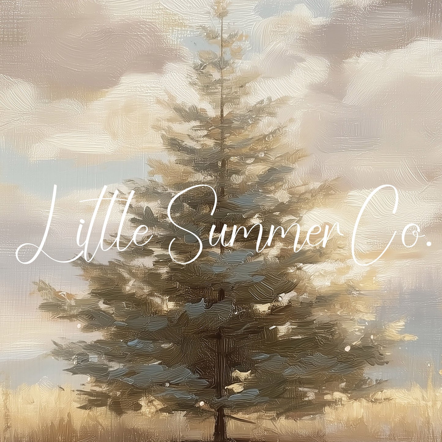 Solitary Pine Tree Frame TV Art displayed on a TV