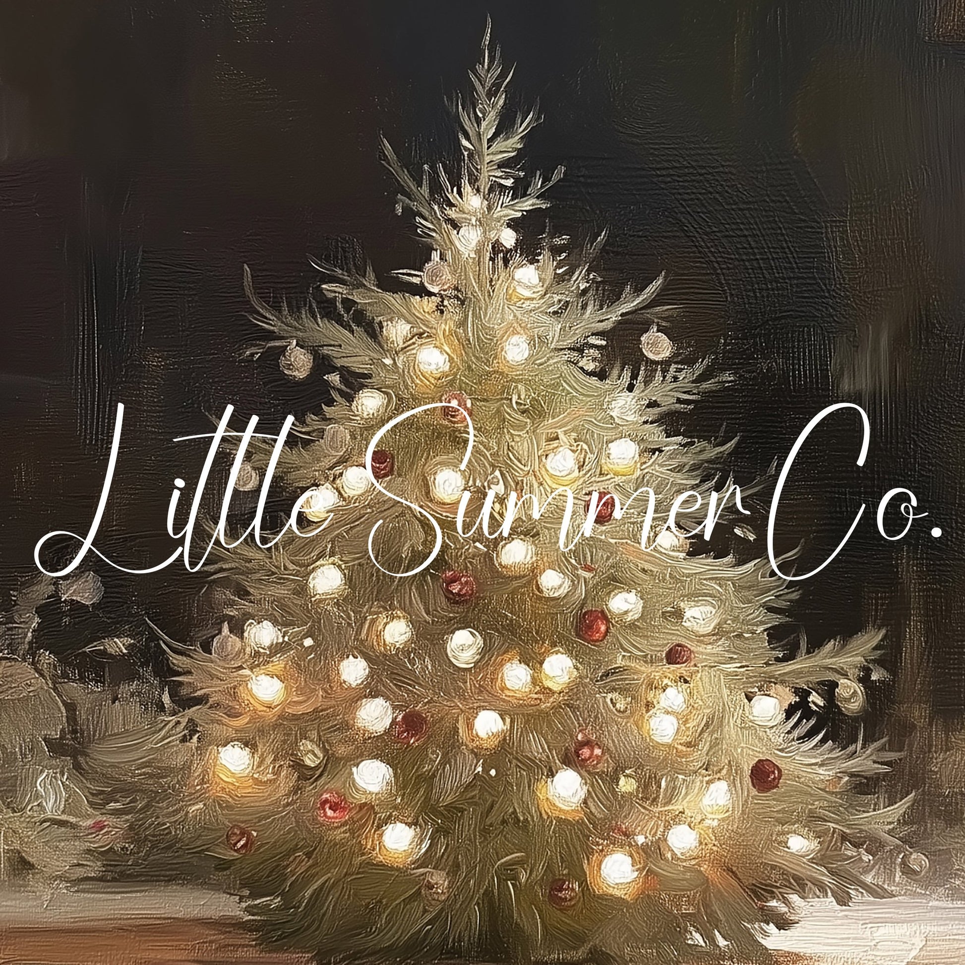 Christmas Tree Lights Frame TV Art displayed on a TV