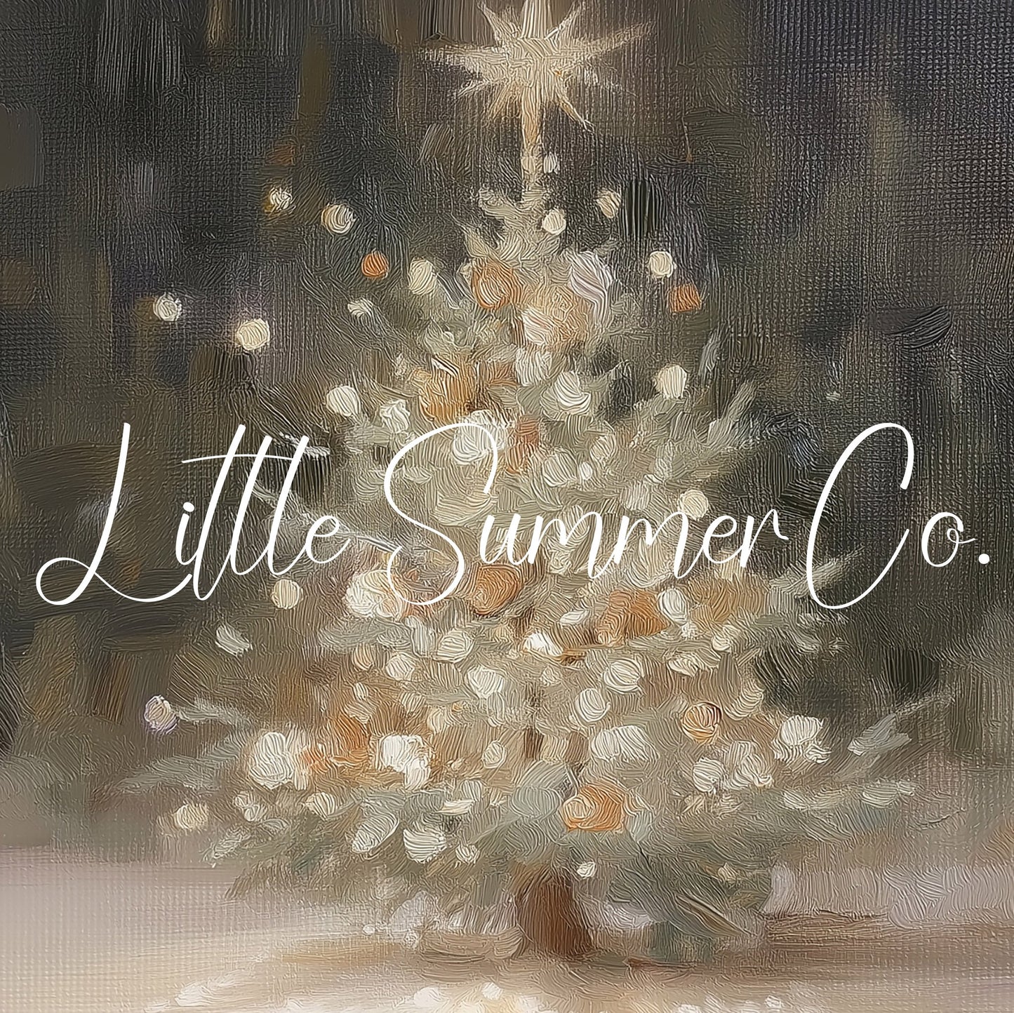 White Christmas Tree Glowing Frame TV Art displayed on a TV