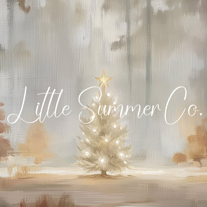 Snowy Christmas Tree Frame TV Art displayed on a TV