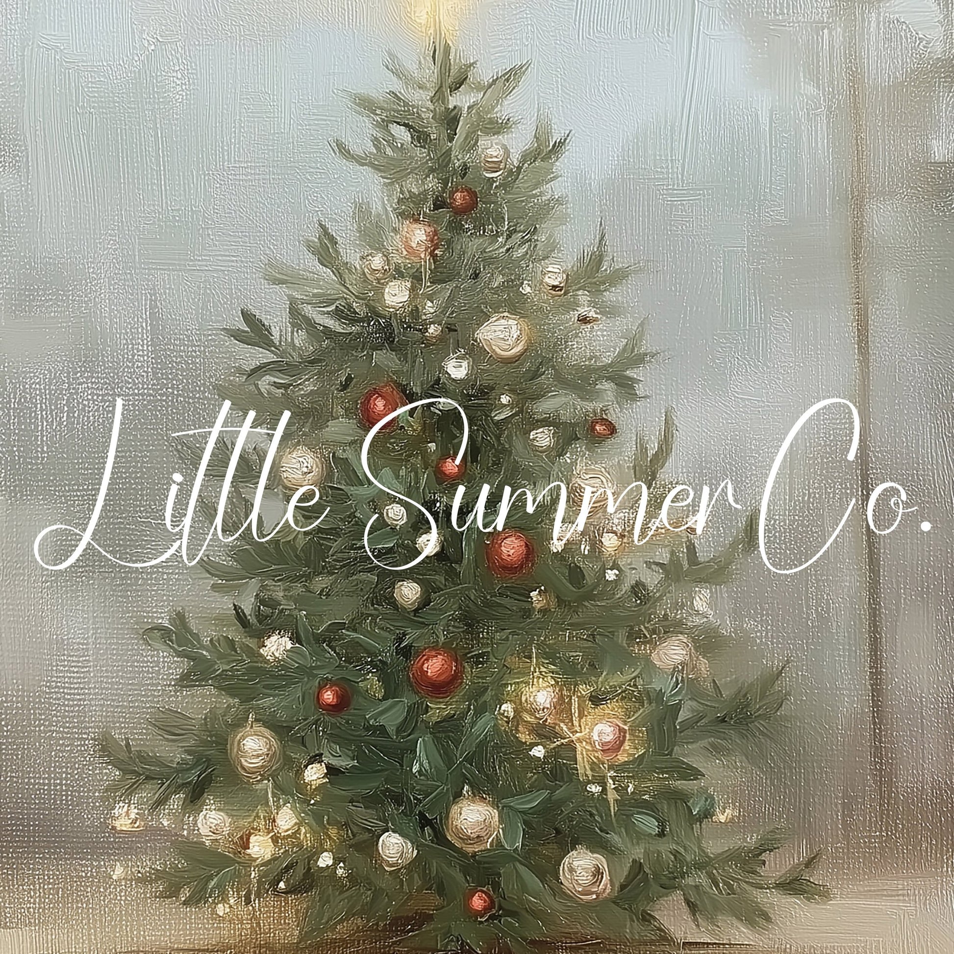 Forest Christmas Tree Frame TV Art displayed on a TV