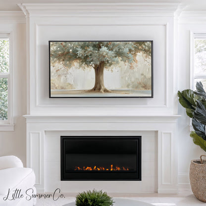 Large Tree Frame TV Art displayed on a TV