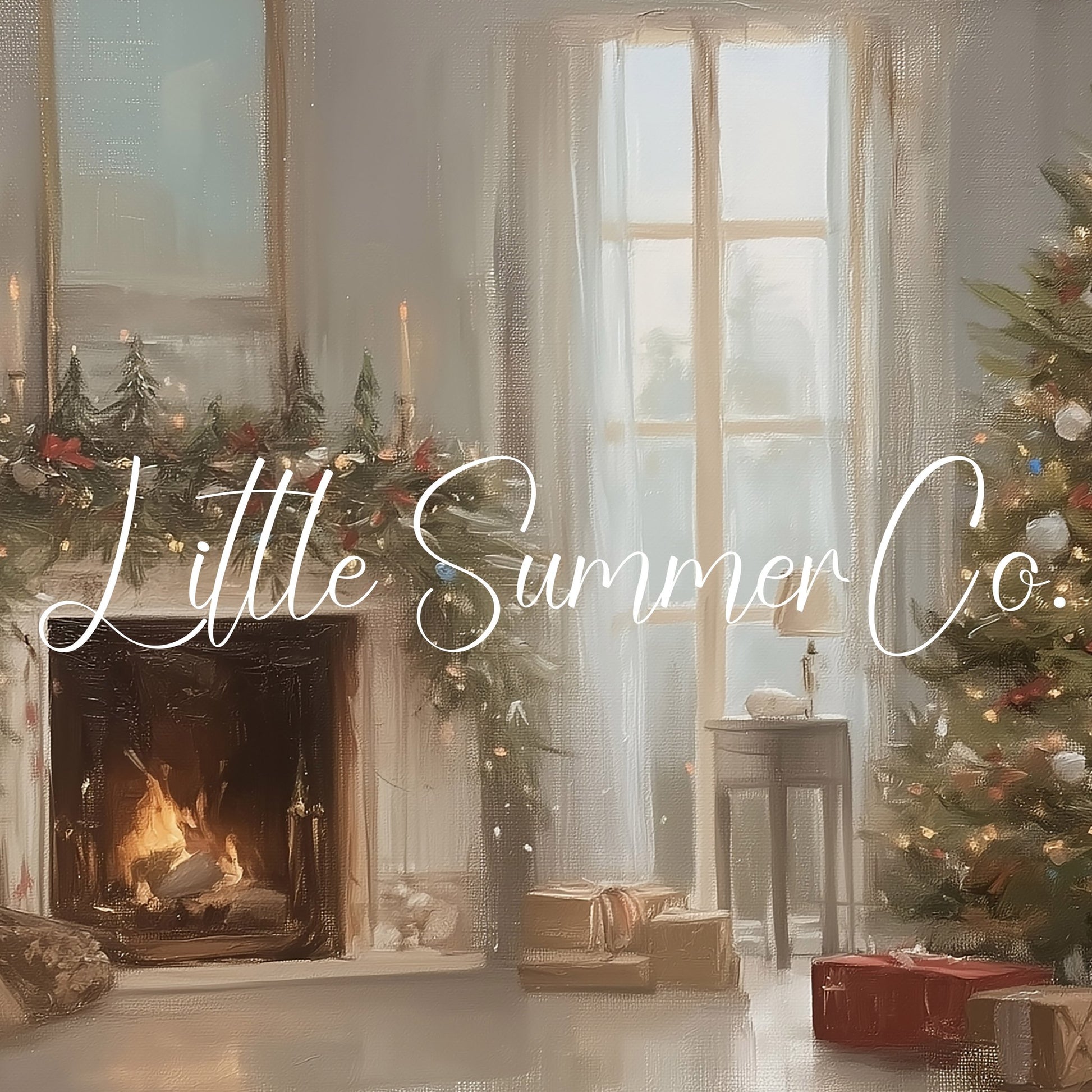 Fireplace Christmas Tree Frame TV Art displayed on a TV
