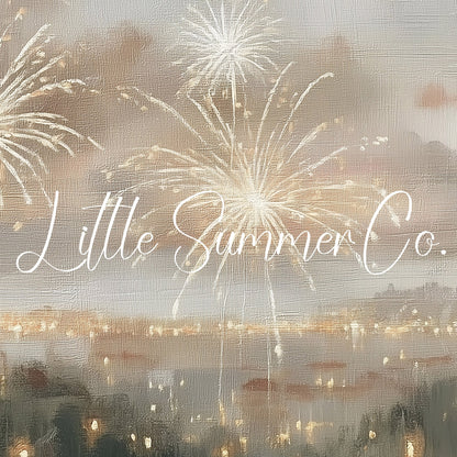 City Fireworks Frame TV Art displayed on a TV